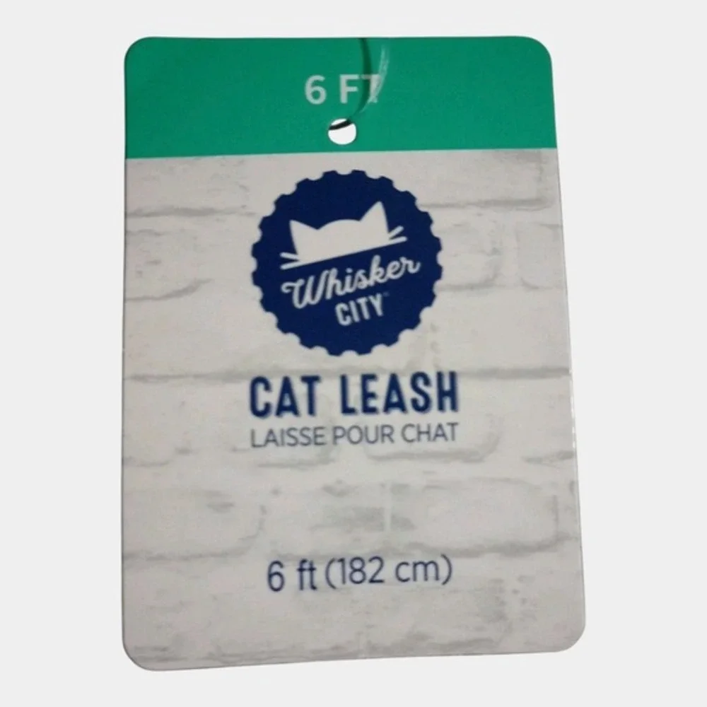 Whisker City Cat Leash 6 Ft Rainbow Gradient‎ Durable Nylon Walking Lead (NWT)